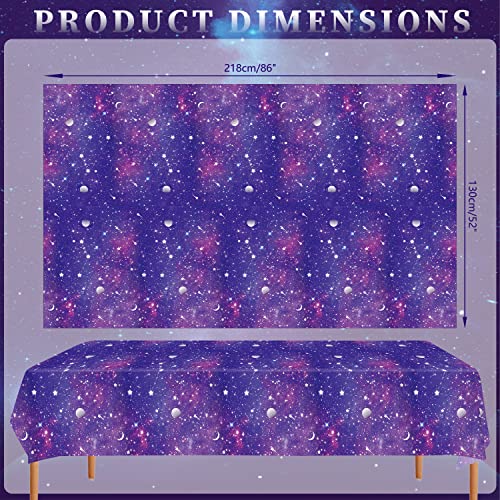 Galaxy Starry Night Table Covers - 4 Pack Plastic Tablecloths