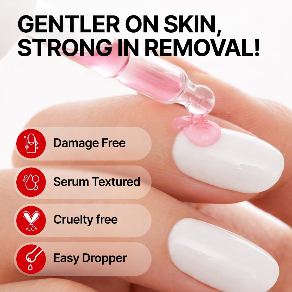 Gel Nail Strip Remover - Magical Serum for Semi-Cured Gel Strips | Non-Toxic, Odorless & Nourishing Formula