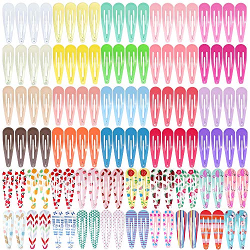 Multicolor 120 Pcs Funtopia Candy Color Hair Clips Set for Kids, Teens & Women