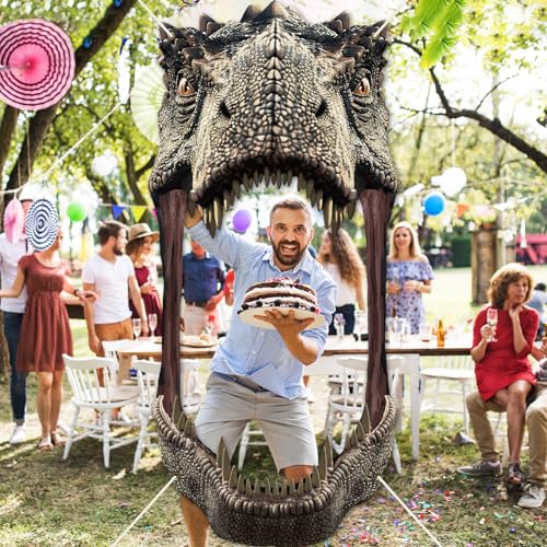 Dinosaur Birthday Backdrop Banner for Dino Themed Parties - 99.6 x 46.1 in
