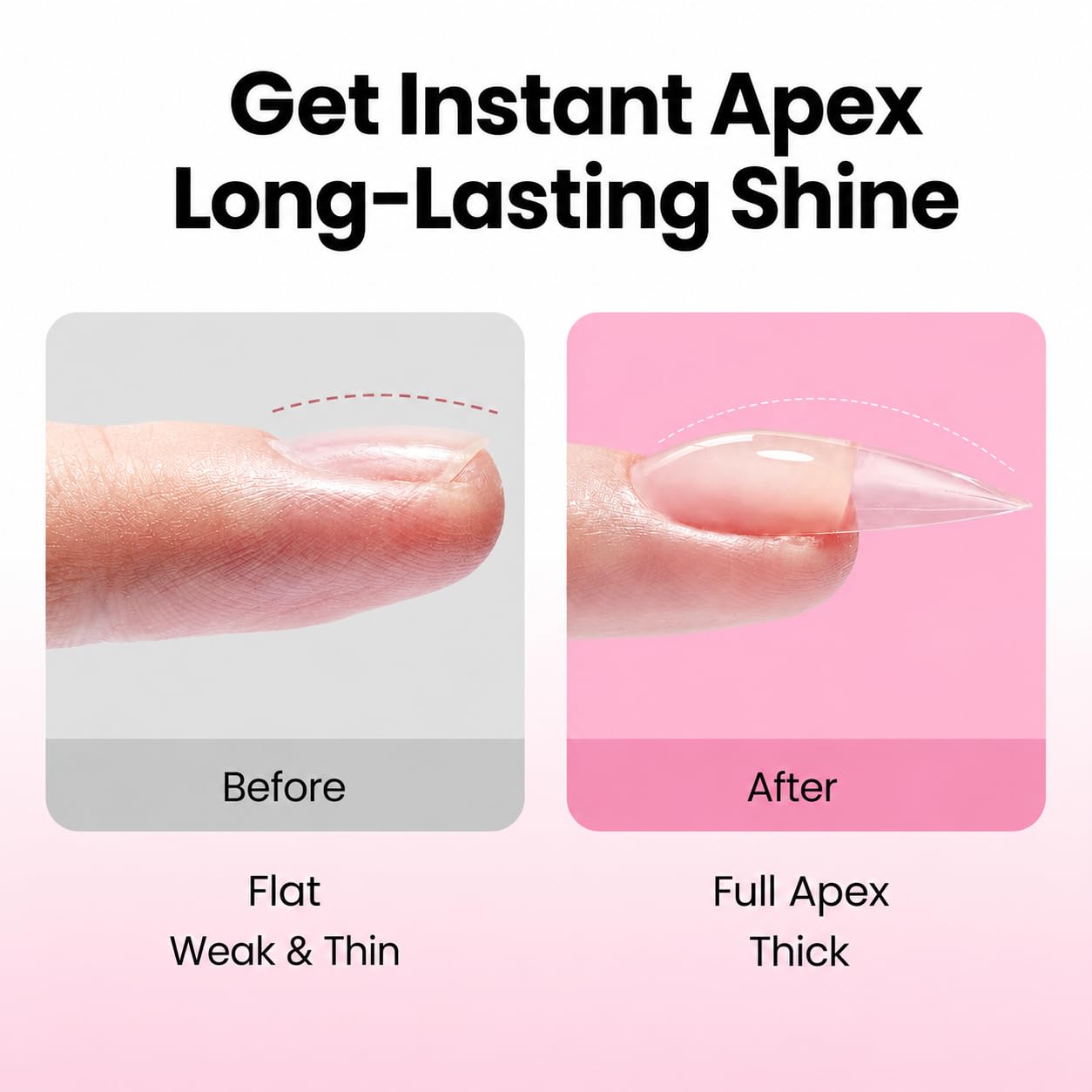 Apex Nail Tips Kit - Medium Stiletto 224PCS | Dehydrator, Primer, Glue & Mini UV Lamp for Long-Lasting Wear