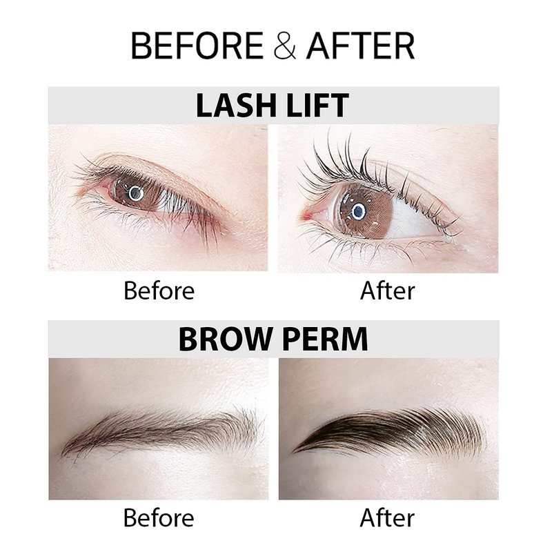 Amber Brow Lamination Tube Set - Professional Brow Perm Kit | Step 1 & Step 2, 20 ml Each