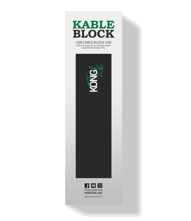 KONG TAK 4-Port USB Hub Station Charging Block And Professional Barber Appliance Magnetic Mat (Sold Separately) (GREEN BLOCK)