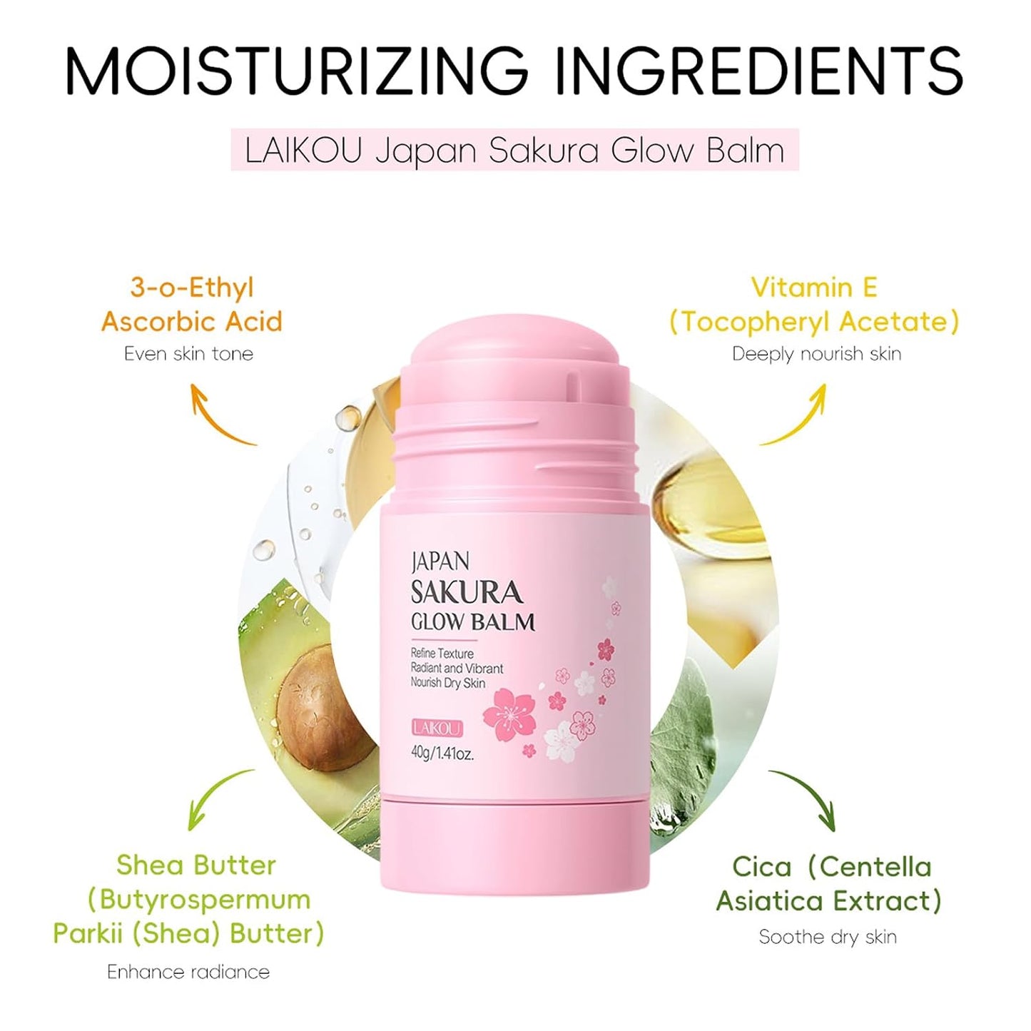 Japan Sakura Foot Heel Stick - Deep-Repair Anti-Aging Balm for Cracked Feet | Moisturizing & Softening, 1.4 Oz