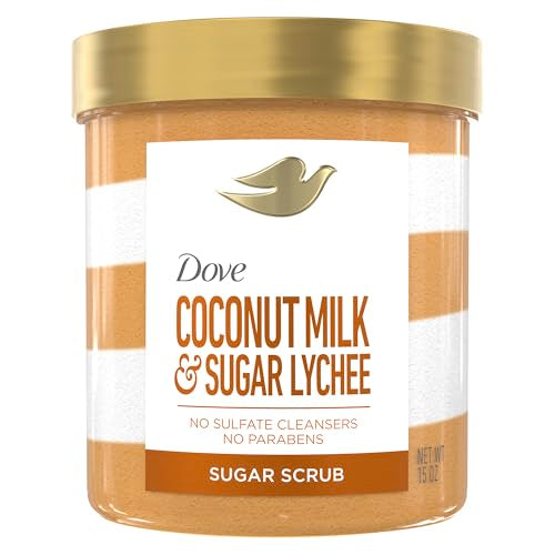 Dove Coconut & Lychee Sugar Body Scrub 15 oz - Exfoliating & Hydrating