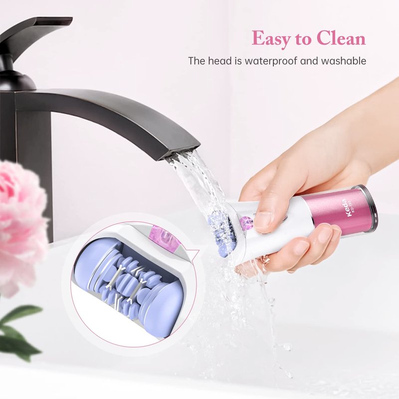 Epilator for Women Face & Body Hair Removal, Smooth Glide Facial Hair Remover, Electric Lady Shaver & Bikini Trimmer, Portable Body Glide Epilator for Legs, Arms, Underarms, Bikini Line