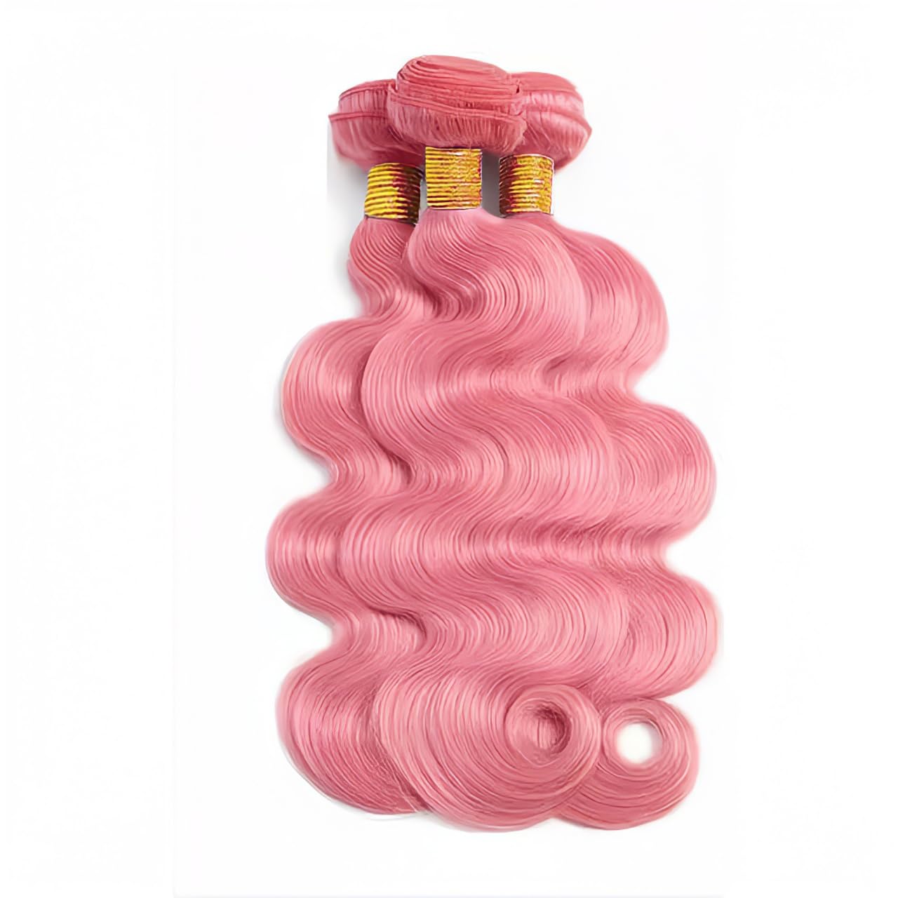 Pink Bundles Human Hair Body Wave Bundles 22 24 26 Inch Pink Body Wave Bundles Unprocessed Brazilian Virgin Hair 3 Bundle 50 Gram Per Bundle Deals Quick Weave Hair Extensions