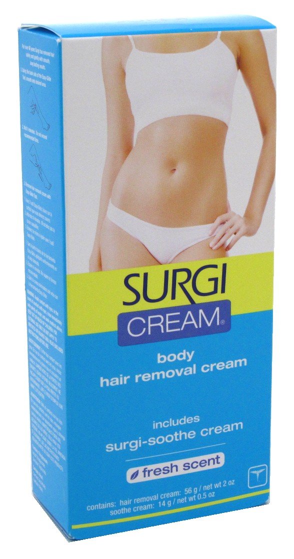 Surgiwax Body Hair Removal Cream, Fresh Scent, 2 Ounce (Pack of 3)