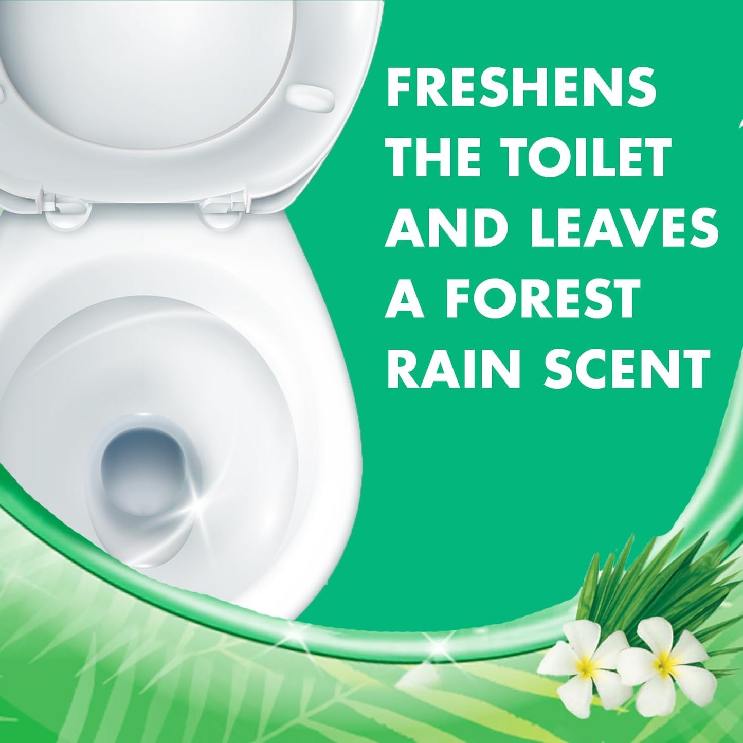 Lysol Toilet Bowl Cleaner Gel - Powerful Disinfectant & Stain Remover | Forest Rain Scent, 24oz (Pack of 2)