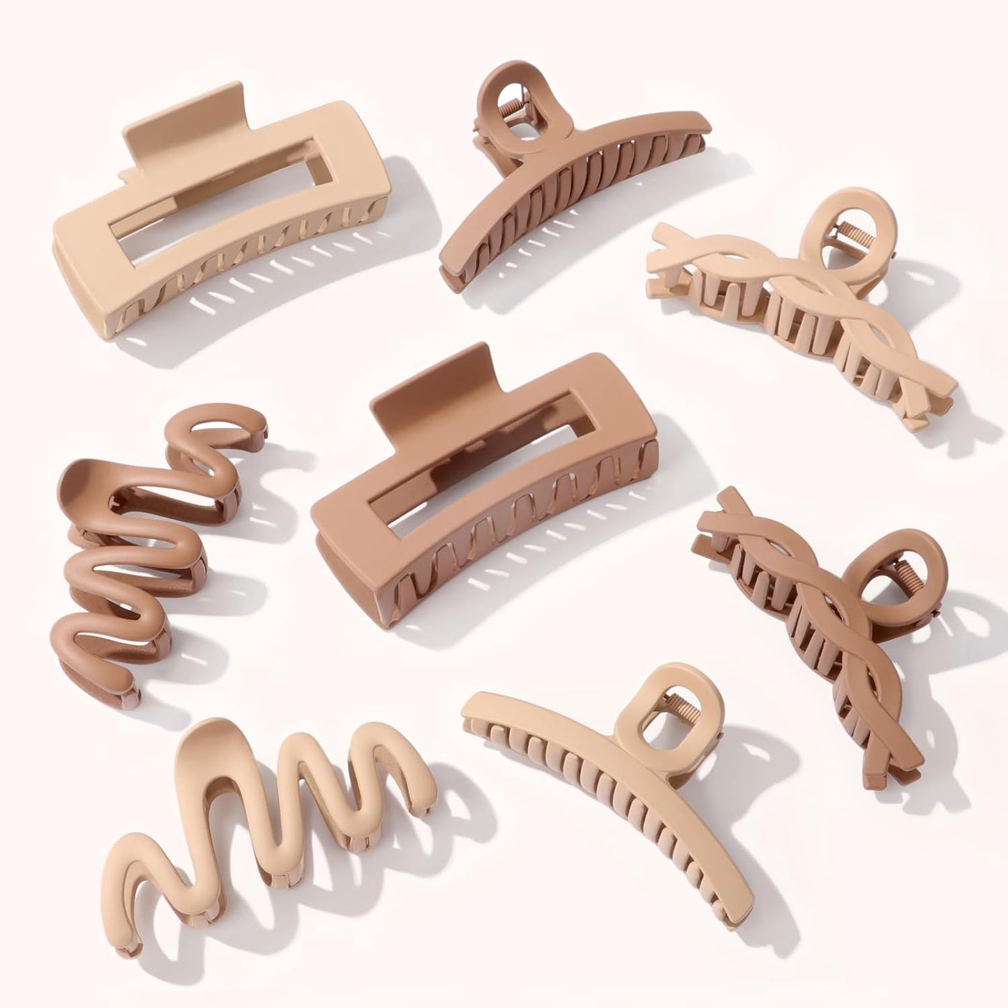 Large Matte Non-Slip Hair Clips for Women - 8-Pack in Unique Colors | Durable Claw Clips for Daily & Special Occasions