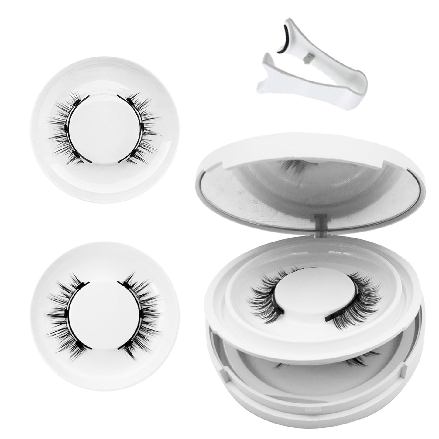 Meylora Magnetic Lashes,Magnetic Lashes,Magnetic Eyelashes with Applicator,Reusable Magnet Eyelashes without Eyeliner Natural Look No Glue Needed (Natural+Iris)