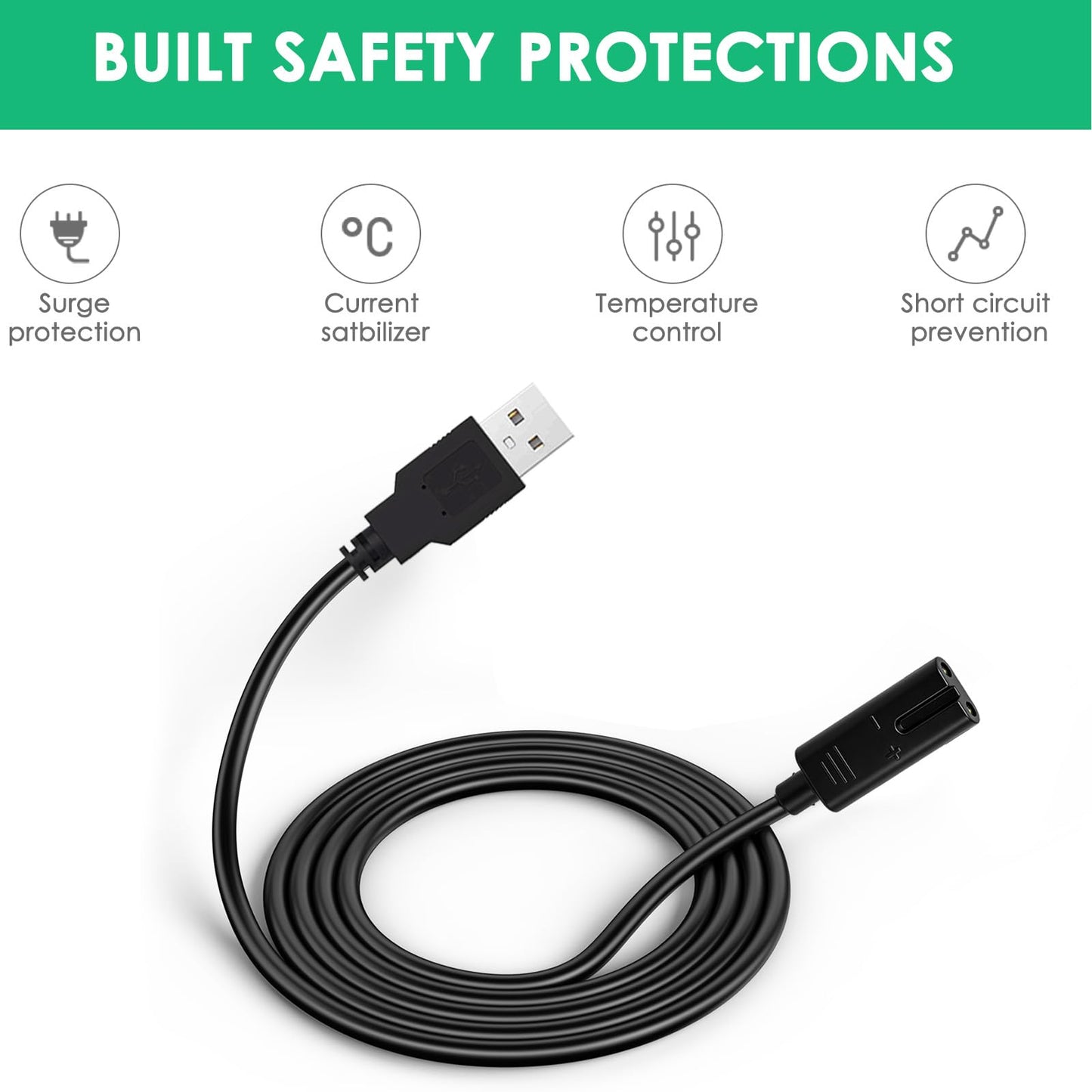 Replacement USB Cable for Freebird FlexSeries Pro Shaver kit Compatible with Freebird FlexSeries Pro Cordless Head Shaver Power Cord