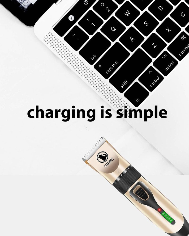 wotdmu USB Charging Cord for CEENWES Dog Clippers CWS-020 Model, 5V Charger Cable for Dog Clippers Charging, Replacement Charger Cable Line for Pet Hair Trimmer,3.3ft, 1 Cleaning Brush