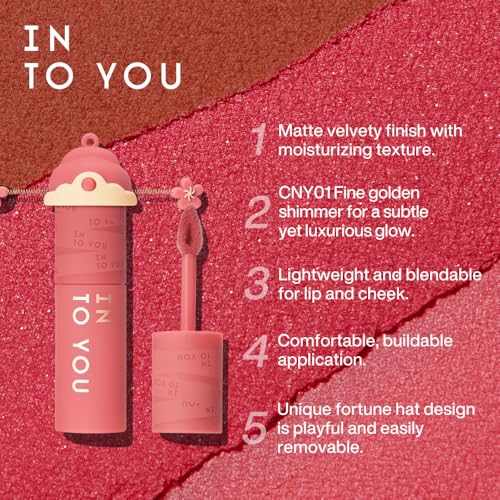 INTO YOU Love Struck Matte Lipstick – Long Lasting Peachy Pink for Lips & Cheeks