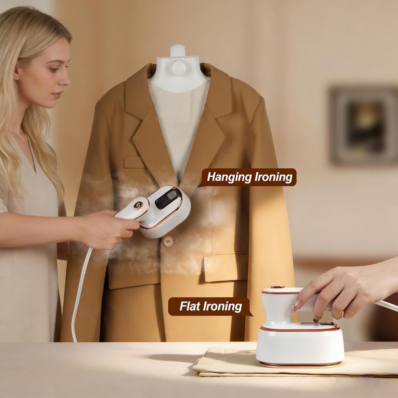 Iron for clothes, Small Steam Clothing Irons Foldable Mini, Portable Clothes Steamer Handheld for Wrinkle Removal, for Travel College Dorm Office Home Garment