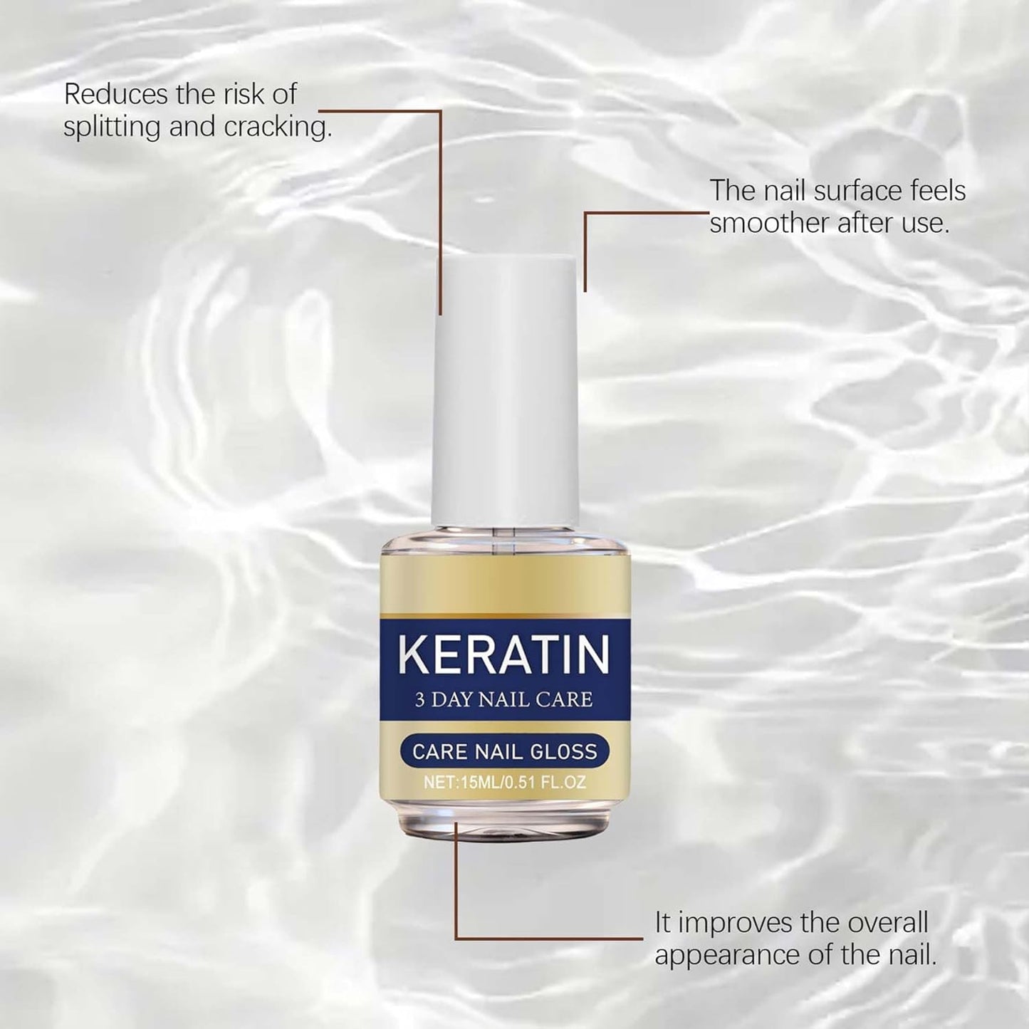 Keratin Nail Care Oil - 2PCS Deeply Moisturizing Formula for Dry, Weak & Brittle Nails | Fast Hydrating Repair Oil