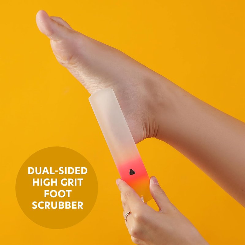 Czech Glass Foot File - Premium Callus Remover with Sleeve | Sunset Color