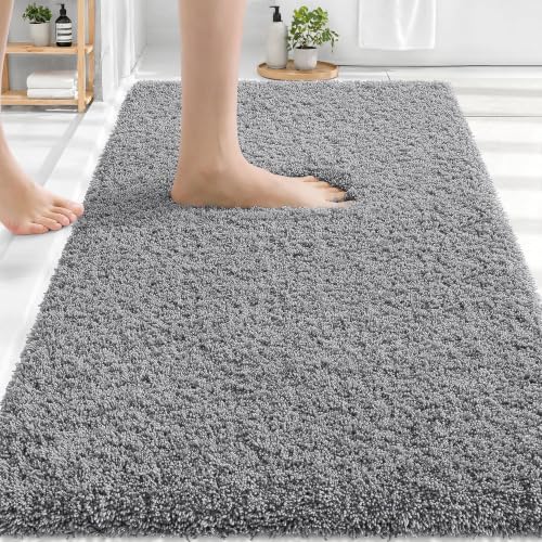 OLANLY Microfiber Bath Mat 30x20 - Soft, Absorbent & Non-Slip