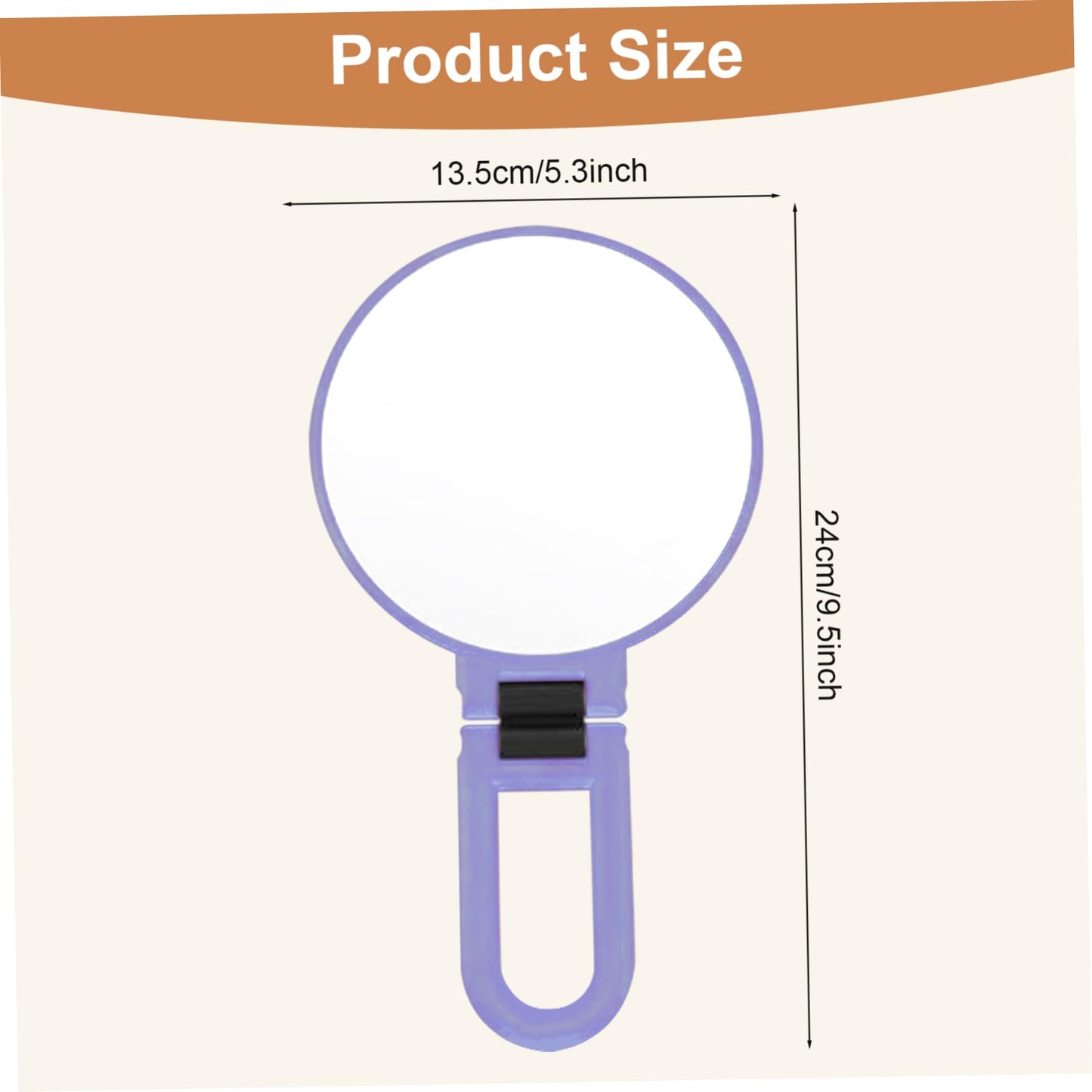 Latemeia 50X Magnifying Mirror, Double-Sided Magnifying Makeup Mirror with 360° Adjustable Handle, Handheld/Wall Mount/Tabletop Design for Makeup, Purple, Decoración del hogar