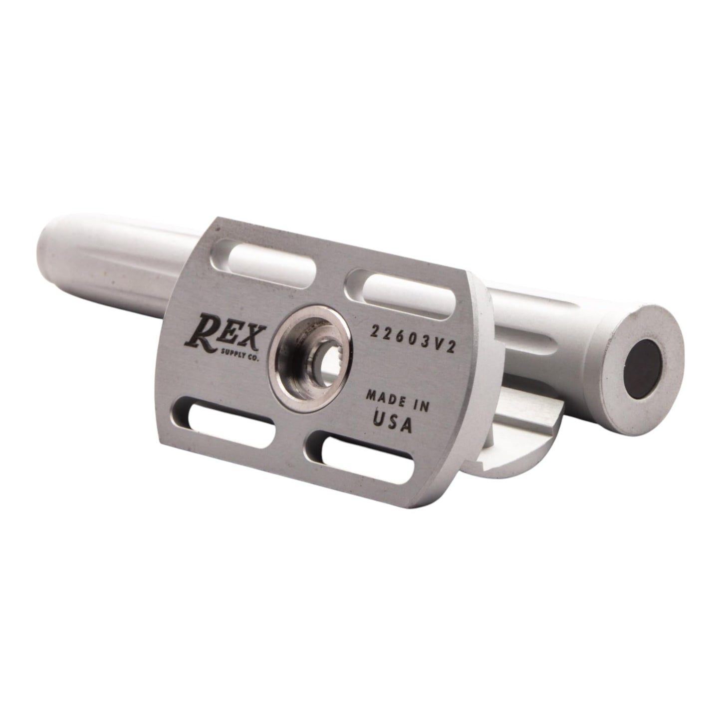 Rex Supply Co. Page Three Piece Double Edge Safety Razor – Aircraft Aluminum Finish, Ultra-Light CNC-Milled Razor for Men, Durable Smooth Shaver Compatible with All Standard DE Blades