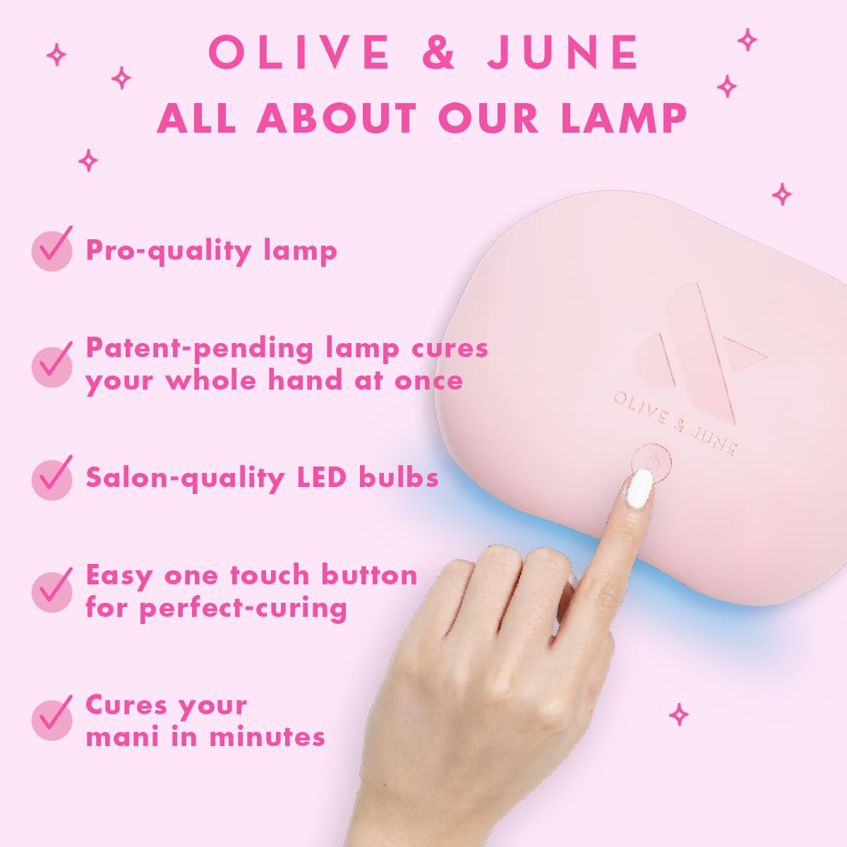 Olive & June Summer Gel Nail Polish | Hema Free | UV LED Nail Lamp Needed | Long Lasting Formula | Up to 21 Days of Wear | Damage-Free Removal | Salon-Quality Manicure Pedicure | Boysenberry Glass