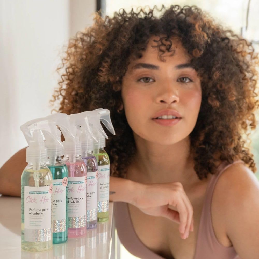 Click Hair Perfume para el cabello Naranjado y Verde (2 Pack) Click Hair Perfume Naranjado y Verde, Click Hair Paradise y Fresh, Click Hair Products, Clicl Hair Perfume