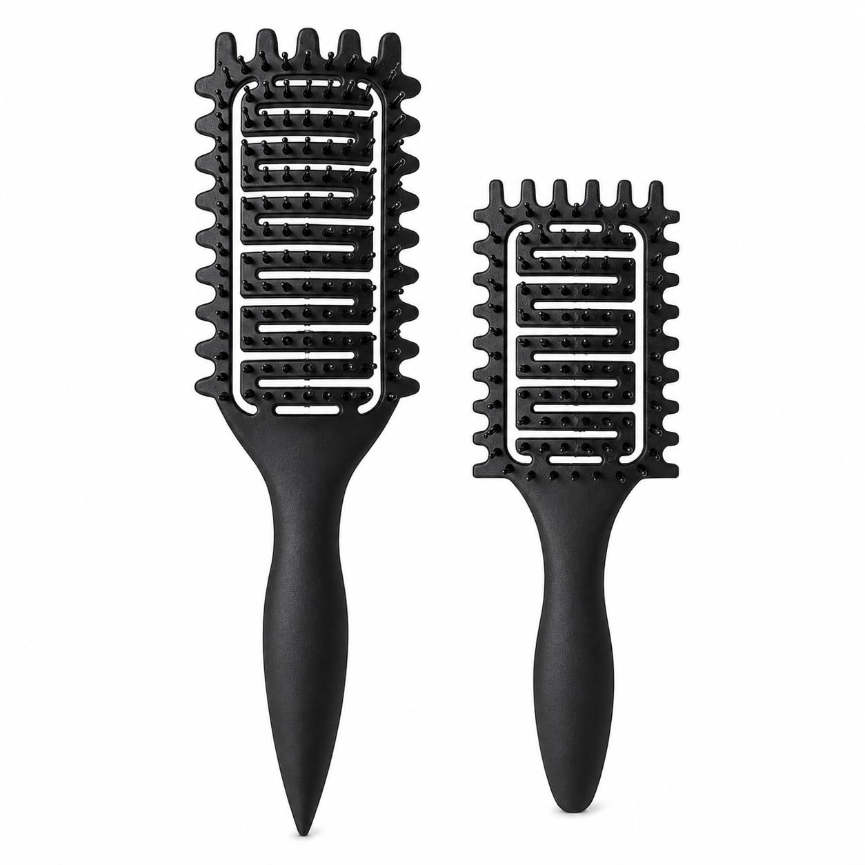Curl Defining Brush - Vented Detangling Hair Brush for Curly Hair | Lightweight & Curved Design (Pink)