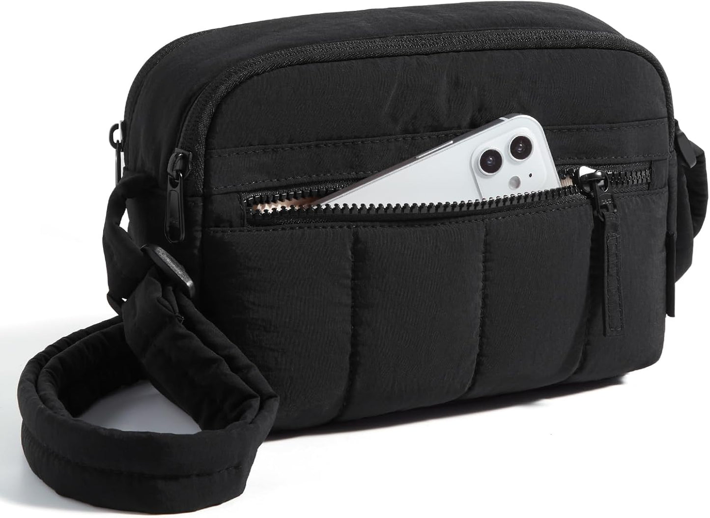 BAGSMART Mini Crossbody Purse - RFID Blocking Travel Handbag | Black, Compact Design