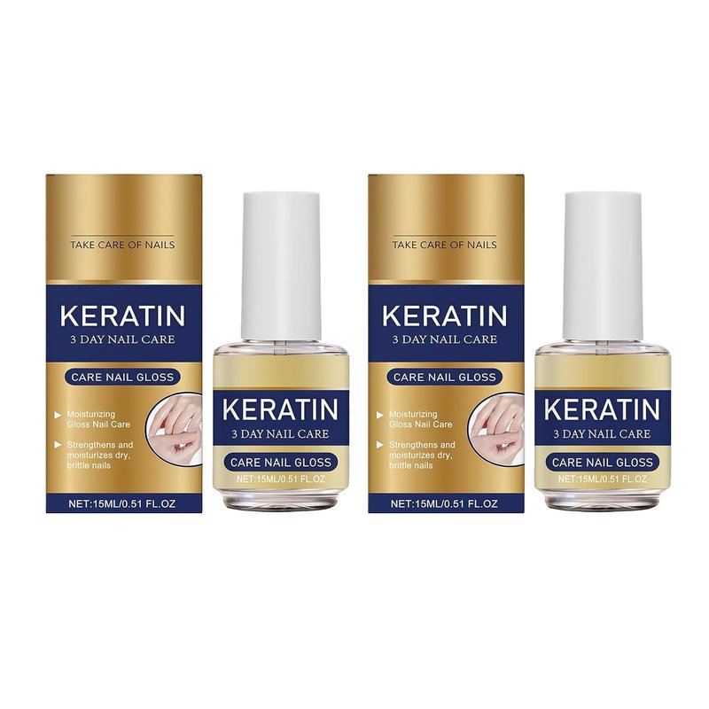 Keratin Nail Care Oil - Intensive Hydration & Repair for Dry, Brittle Nails | 2-Pack