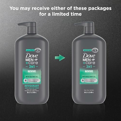 Dove Men+Care Invigorating Revive 3-in-1 Body & Face Wash 30 oz - Tea Tree Scent