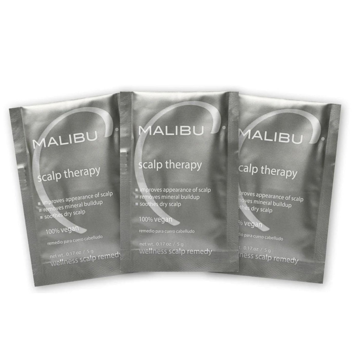 Malibu C Scalp Therapy - Dry Scalp Treatment with Vitamin C & Zinc Gluconate | 12 Packets for Soothe & Moisturize