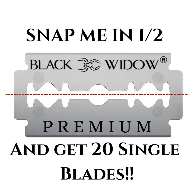 Black Widow Professional Straight Edge Razor Kit with 10 Blades – Stainless Steel Barber Razor for Men’s Shaving, Classic Barbero Shaver for Smooth, Precise, and Comfortable Shaves