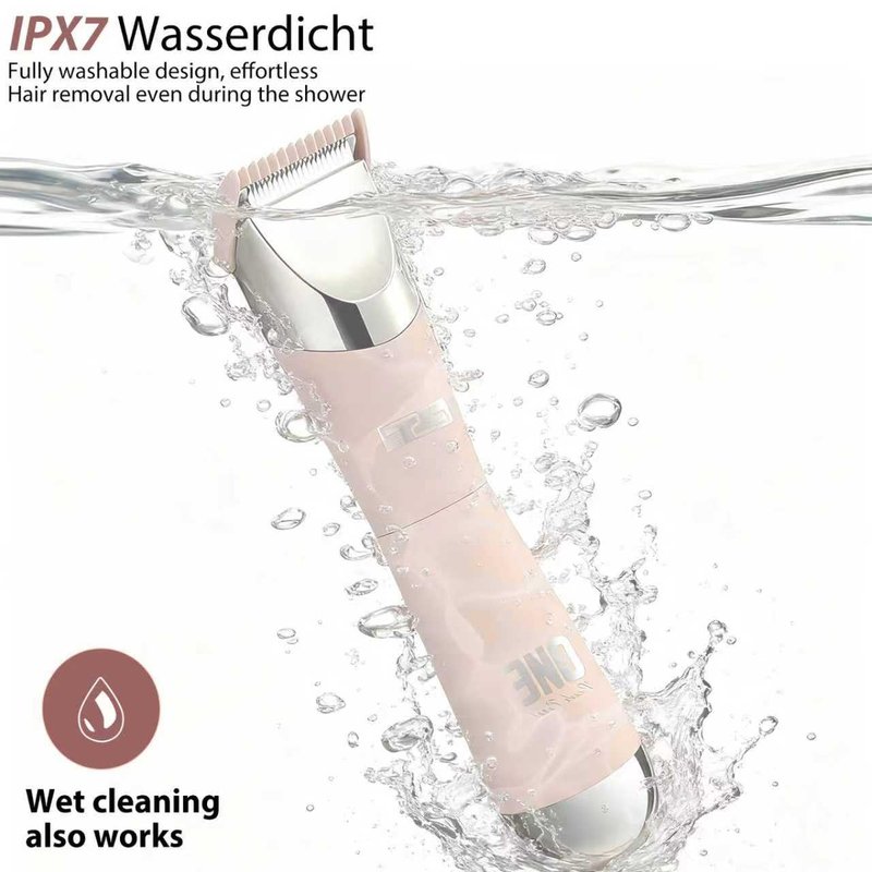 BTYJLEBE 5-in-1 Bikini Trimmer for Women Dual Head【German-TXO-Technology】-Painless-Blade Electric Razors 【IPX7 Waterproof】 Body Shaver for Underarm Leg Arm Body Face Pubic Hair with Storage Bag