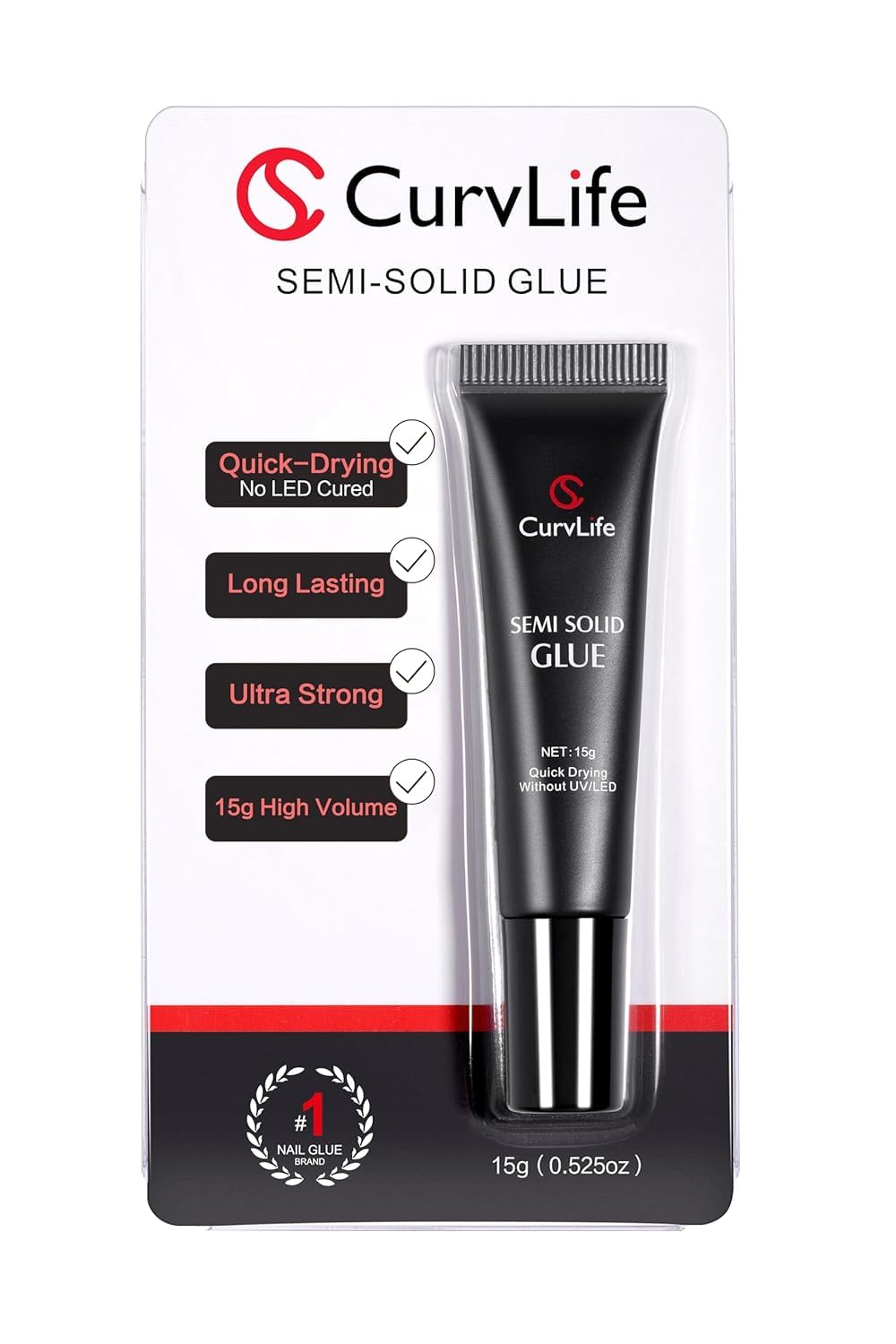 Super Strong Nail Glue for Press On Nails - Quick Drying, Long Lasting 15g | No UV Light Needed