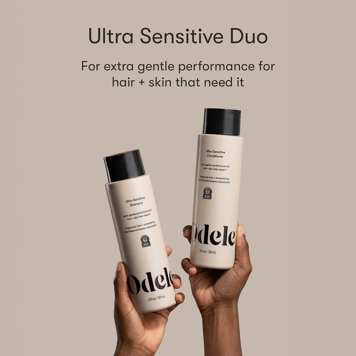 Sulfate-Free Ultra-Sensitive Shampoo & Conditioner Set - Gentle Cleansing for All Hair Types | 13 Fl Oz Each (2-Pack)