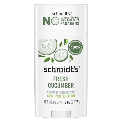Schmidt's Vegan Deodorant Fresh Cucumber - 24-Hour Odor Protection