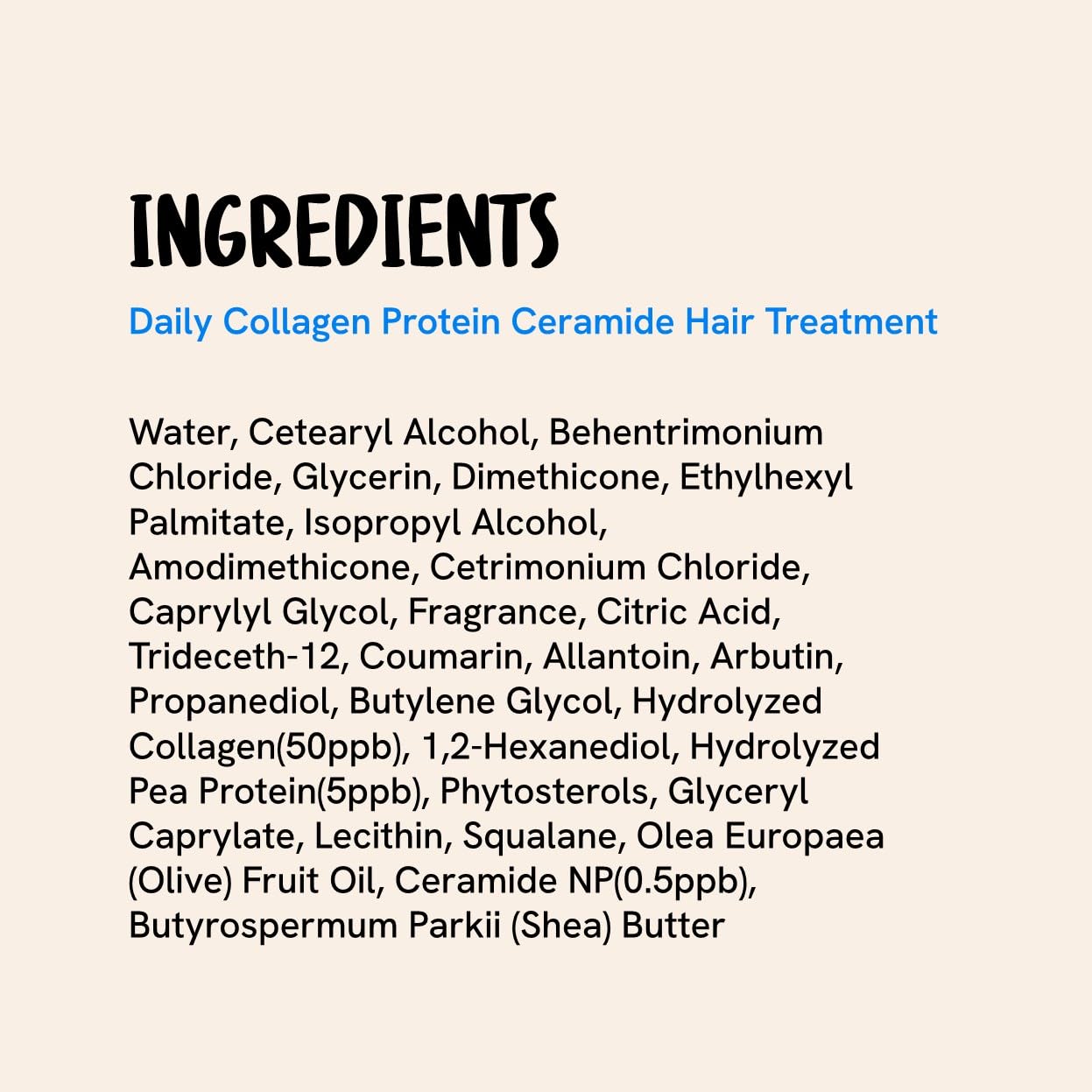 DEAR HAIR Daily Collagen Protein Ceramide Hair Treatment for Dry, Damaged Hair, Bond Repair Deep Conditioning Mask with Hydrolyzed Collagen & Pea Protein, 3.3fl.oz | 100ml