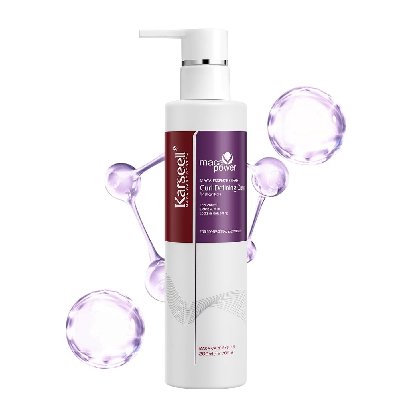Curl-Defining Cream - Karseell Curl Perfection Essence for All Hair Types | Paraben-Free, 200ML (6.78oz)