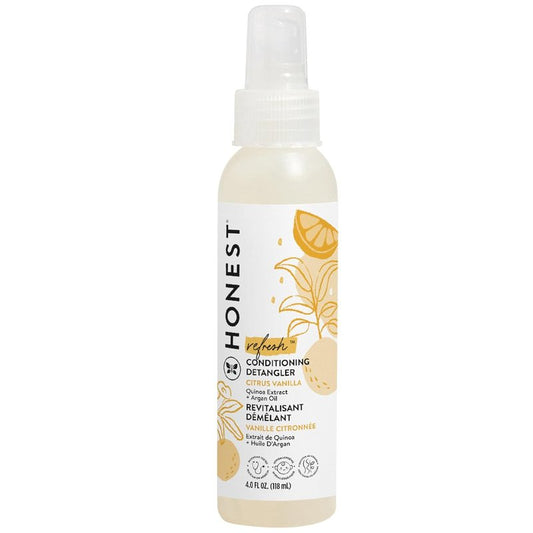 Conditioning Hair Detangler Spray - Tear-Free, Hypoallergenic Leave-In Conditioner | Citrus Vanilla, 4 fl oz