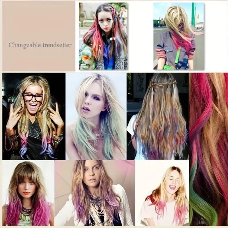 36 Non-Toxic Temporary Hair Chalk Kit for Colorful Hair
