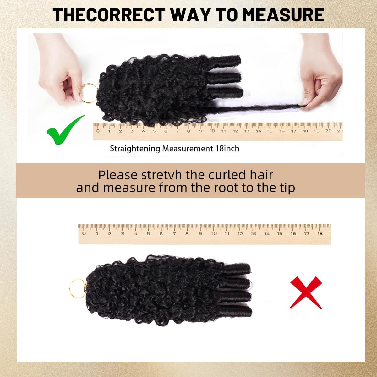 Human Hair Crochet Extensions - 16 Inch 3C4A Burmese Curly, 100% Remy, 60g, 50 Strands for Black Women
