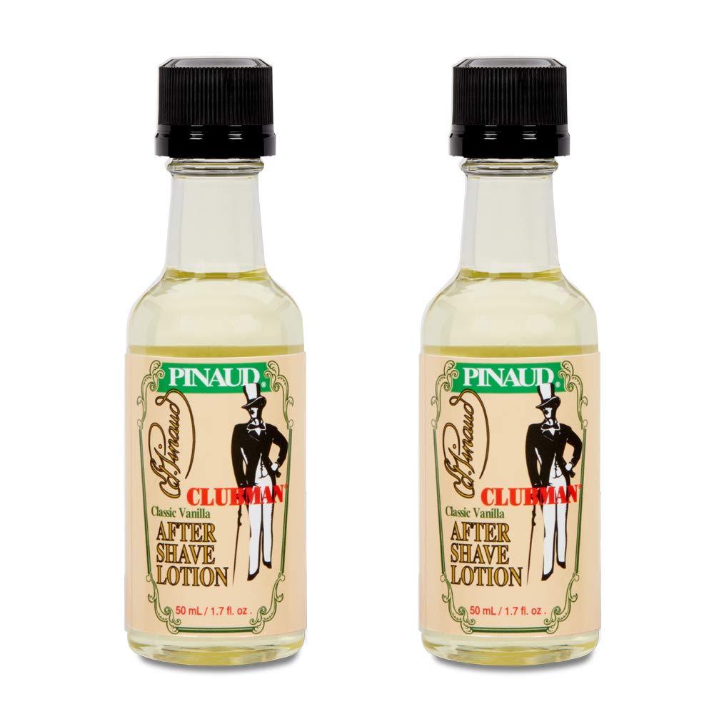 Clubman Classic Vanilla After Shave Lotion, Instantly Soothes, Tones, Refreshes The Skin After Shaving 1.7 fl. Oz x 2 packs