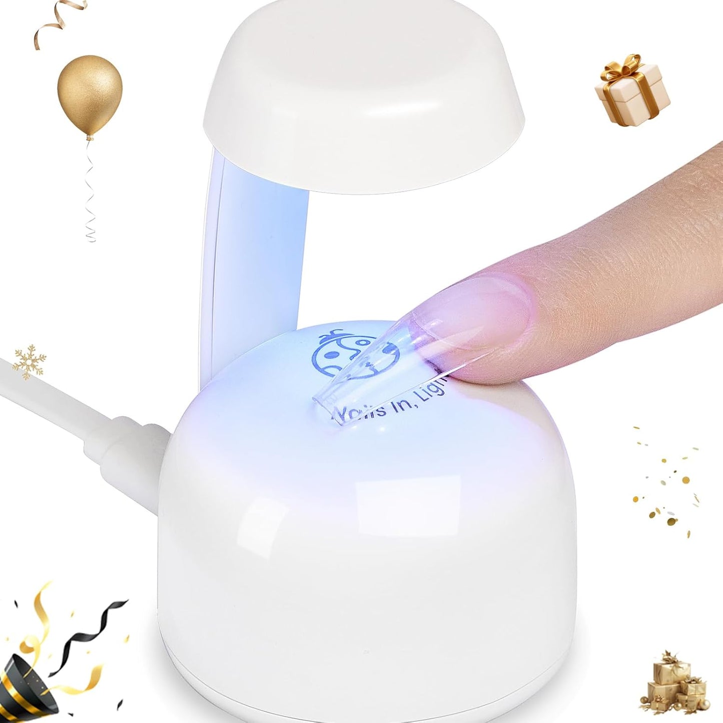 Mini UV Light for Gel Nails - Smart Sensor Flash Curing, Portable LED Manicure Tool | Fast & Easy DIY Nail Art