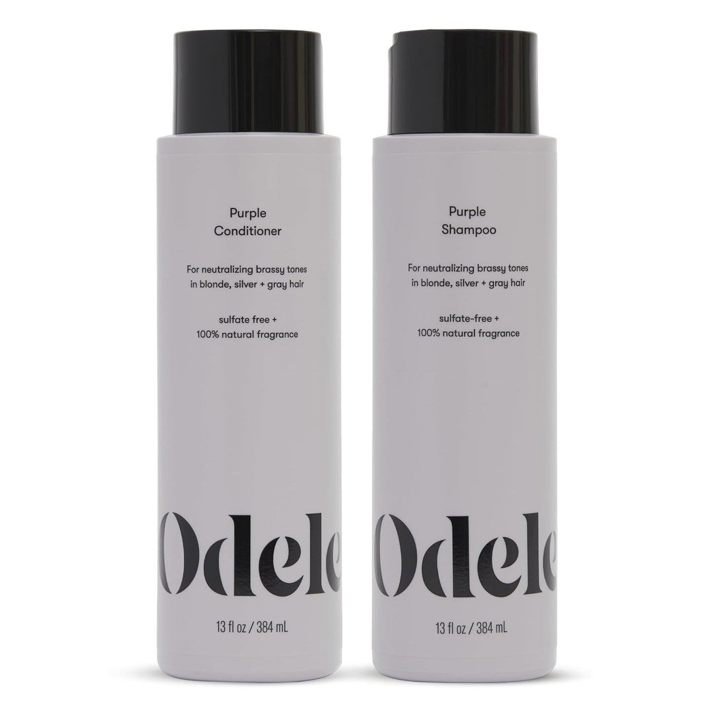 Odele Purple Shampoo & Conditioner Set - Sulfate-Free for Brassy Tones | 13 Fl Oz Each (2-Pack)
