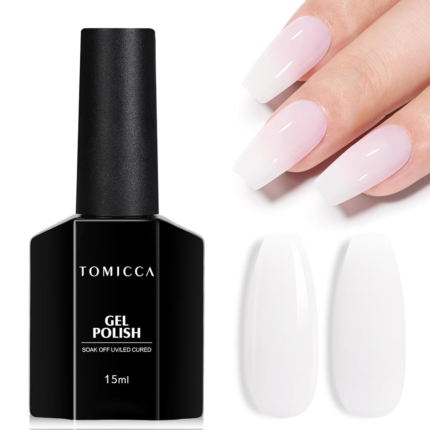 TOMICCA Gel Nail Polish - Dark Orange Autumn Winter Color | Long Lasting High Gloss Soak Off UV LED for DIY Manicure