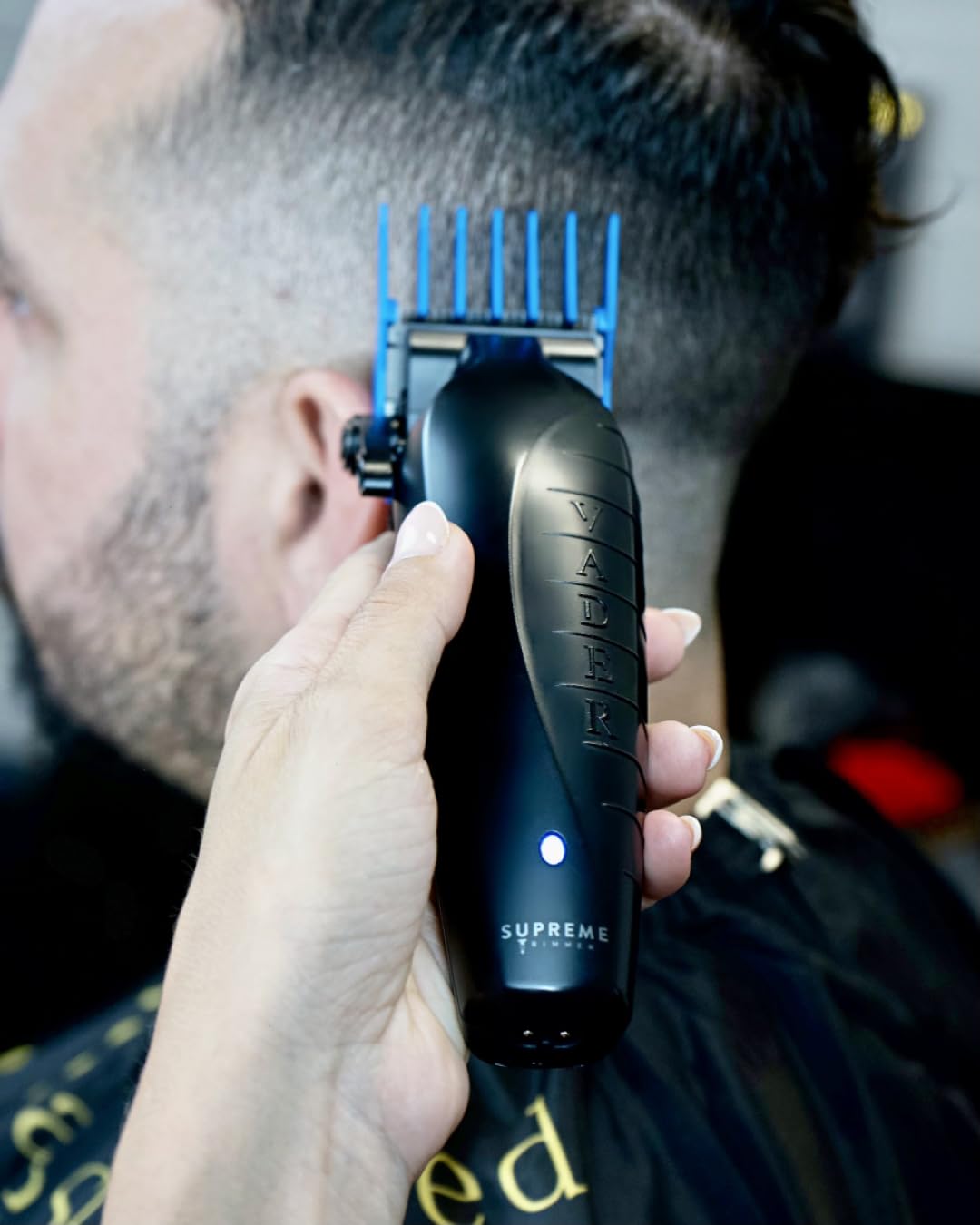 Supreme Trimmer Magnetic Guide Combs for Clippers | CMG100 Hair Clipper Guards, 10 Cutting Lengths | Blue