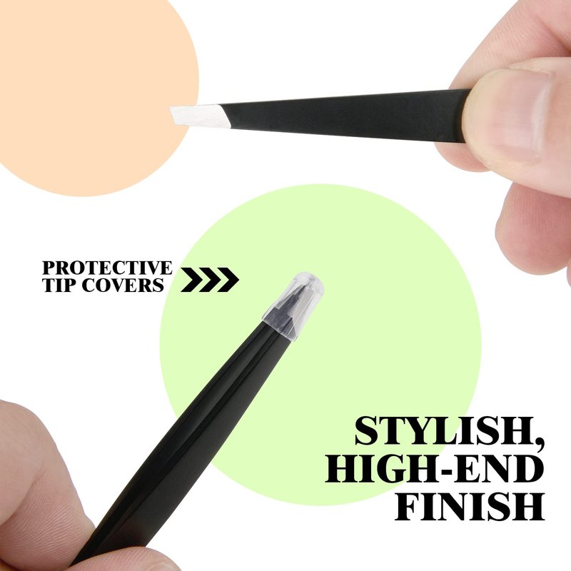 FIVETAS Lash Tweezers for Eyelash Extensions for Women Ingrown Hair Tweezers Pointed Precision Tweezers for Eyebrows & Ingrown Hair Removal