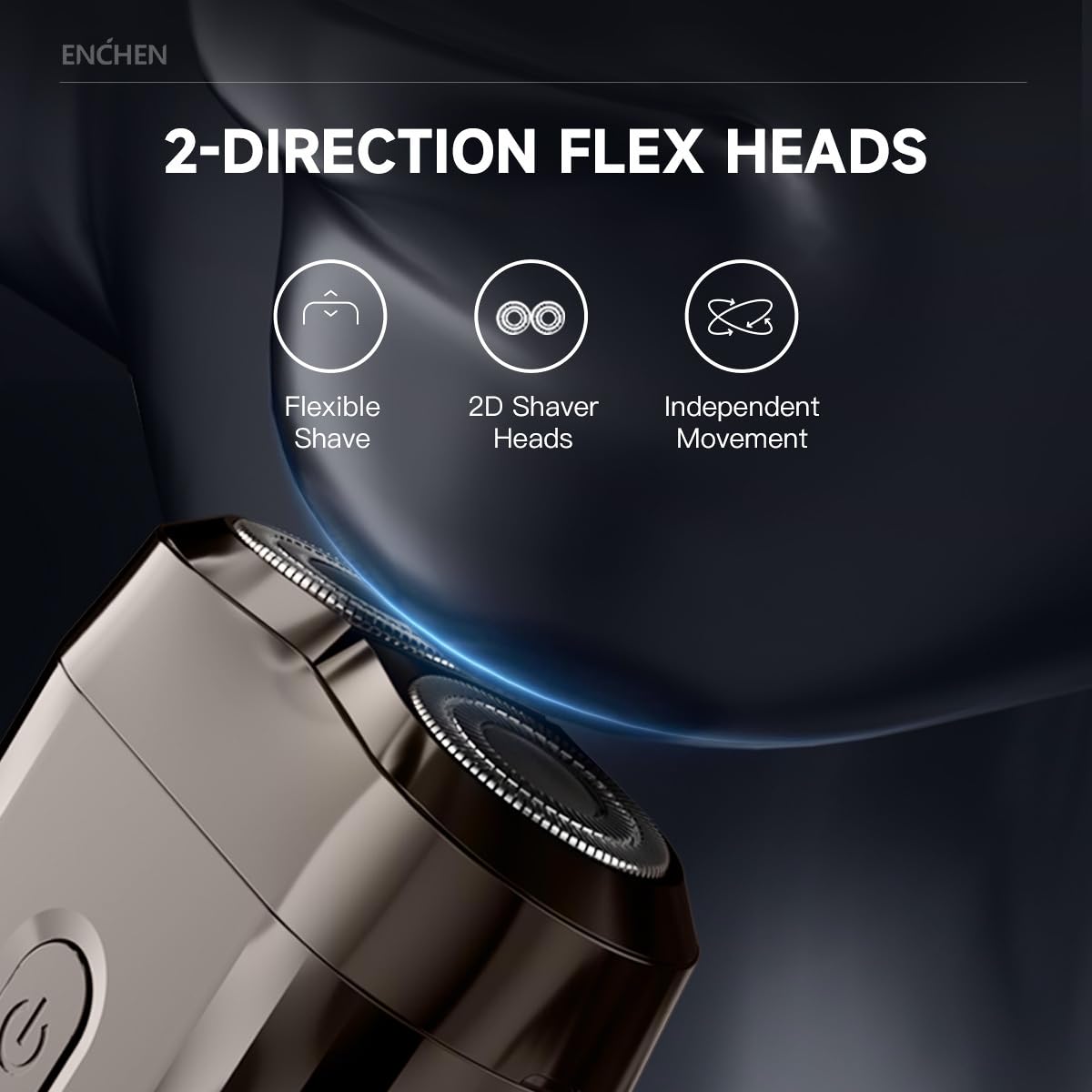 ENCHEN Electric Shavers for Men – Portable, Waterproof, Rechargeable Dual-Head Design, Close & Smooth Shaves, Travel-Size Pocket Fit for Men