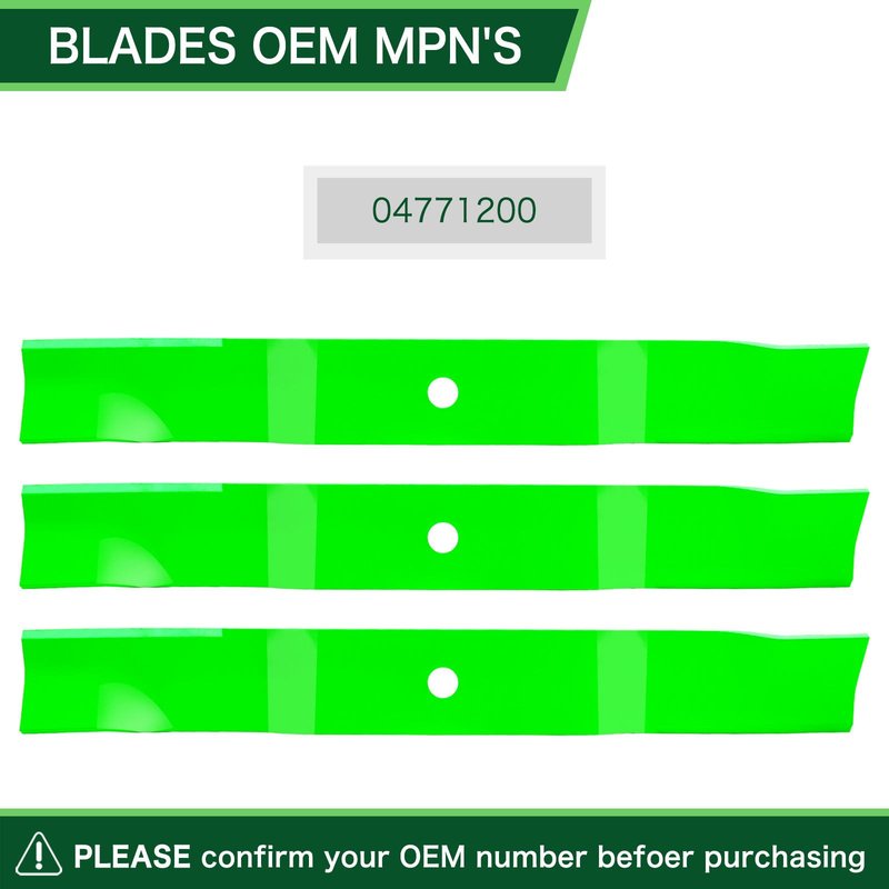TENGMUJX 52 Inch Deck Mower Blades Fit for Ariens IKON X Edge IKON XL Gravely ZTX ZT XL Lawn Mower Replaces OEM 04771200 00450300 04794400 70716200 6 Pack