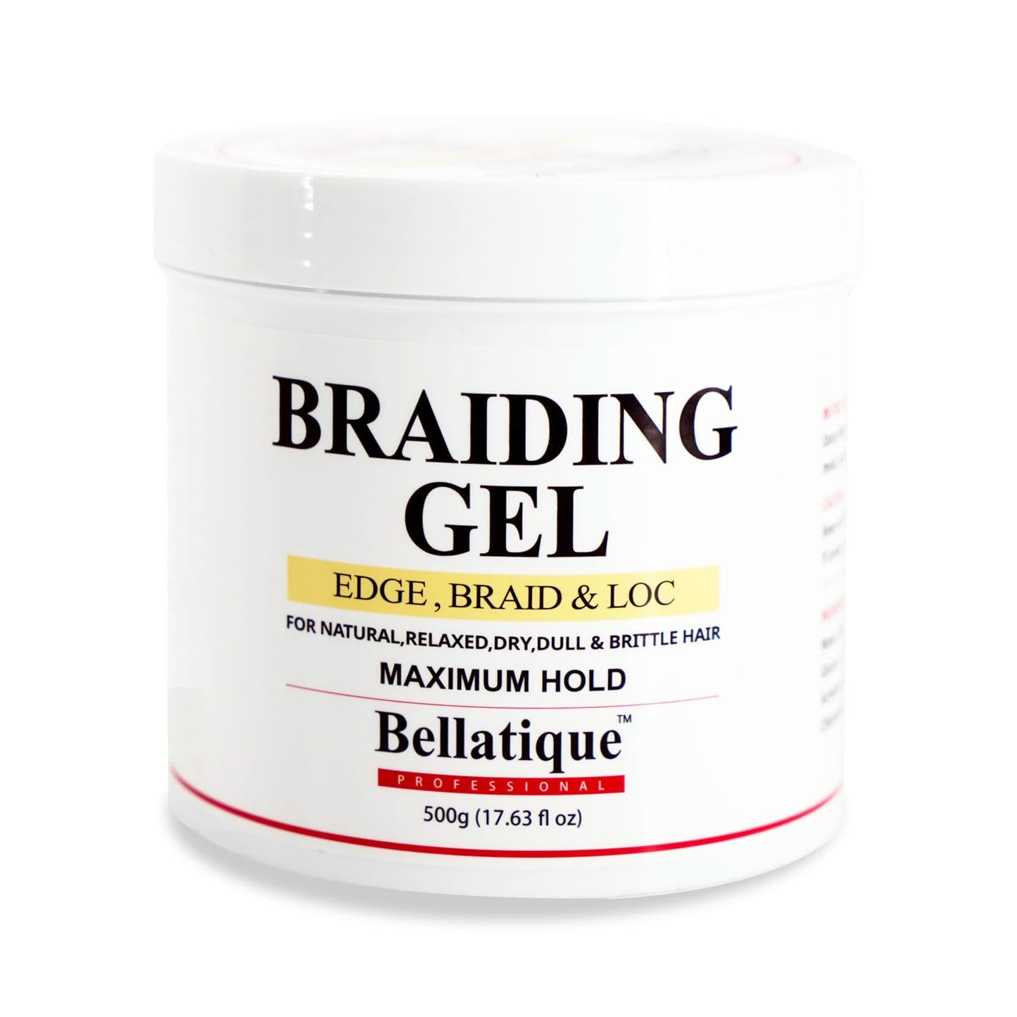 Edge Control & Braiding Gel for Natural Hair - Maximum Hold, No Flaking, Fast Drying | 8.8 oz